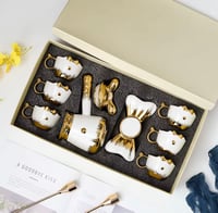 Image 3 of Cute Arabic Ceramic Mugs Europe Style CoffeeTable Set Modern Cup Promotional Gift Set of 6