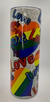 Image 1 of Love is Love Tumbler Glow in the Dark