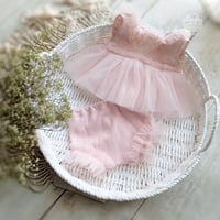 Image 1 of newborn photography set Romea | baby pink | photo props