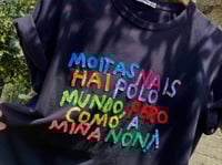 Image 2 of Camiseta bordada a man. NAIS negra letras cores. Varias tallas. ⚠️FEITA POR ENCARGA