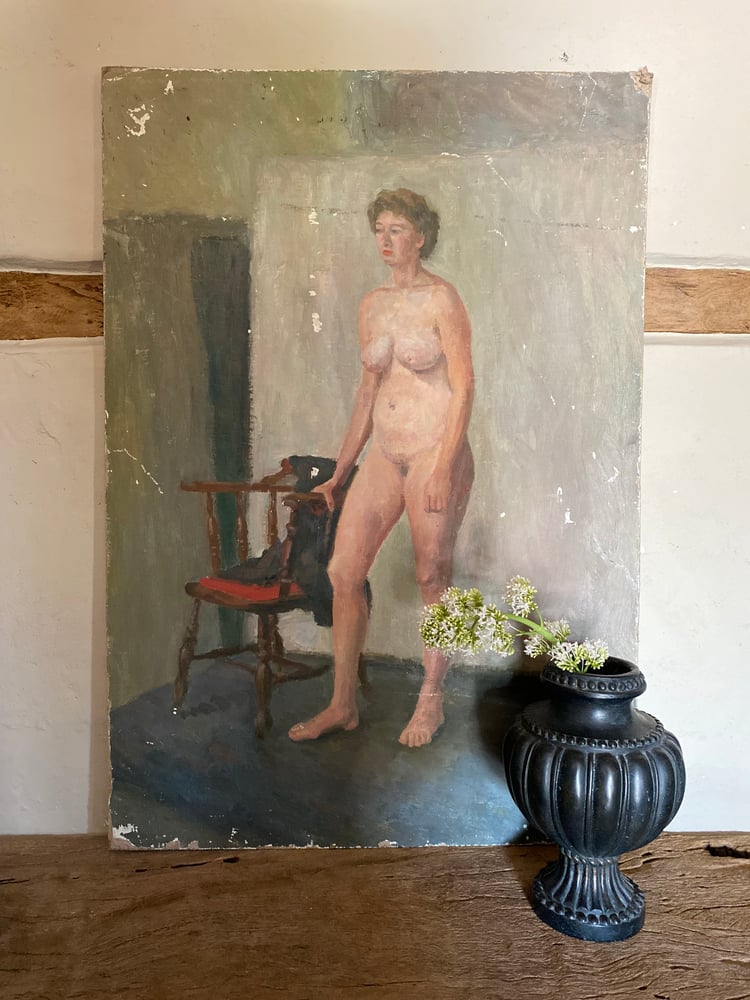 Image of Nude painted on board