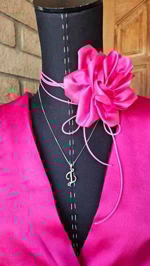 Image of Rhinestones Letter Necklace 