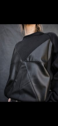 Image 2 of RAYA hoodie, black on black