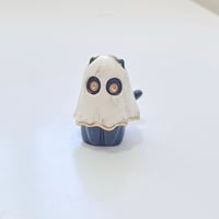 Image 1 of Glow in dark ghost cat ceramic figurine