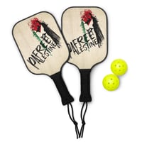 Image 1 of Pickleball Paddle Set Free Palestine