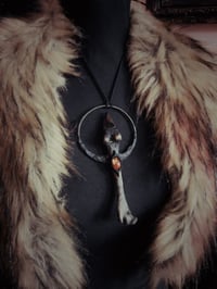 Image 4 of Amber, obsidian & bone 