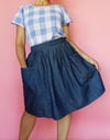 Preorder Denim Laura Skirt with Free Postage