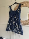 The Starry Night Dress. Star Embellished Tulle Navy Velvet Dress