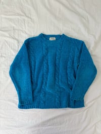 Image 1 of Vintage blue velvet sweater // S