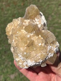 Image 23 of Yellow Cubic Fluorite & Barite Specimen | Beijing China #2654