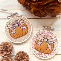 Image 1 of Pumpkin Mini Hoop Decoration
