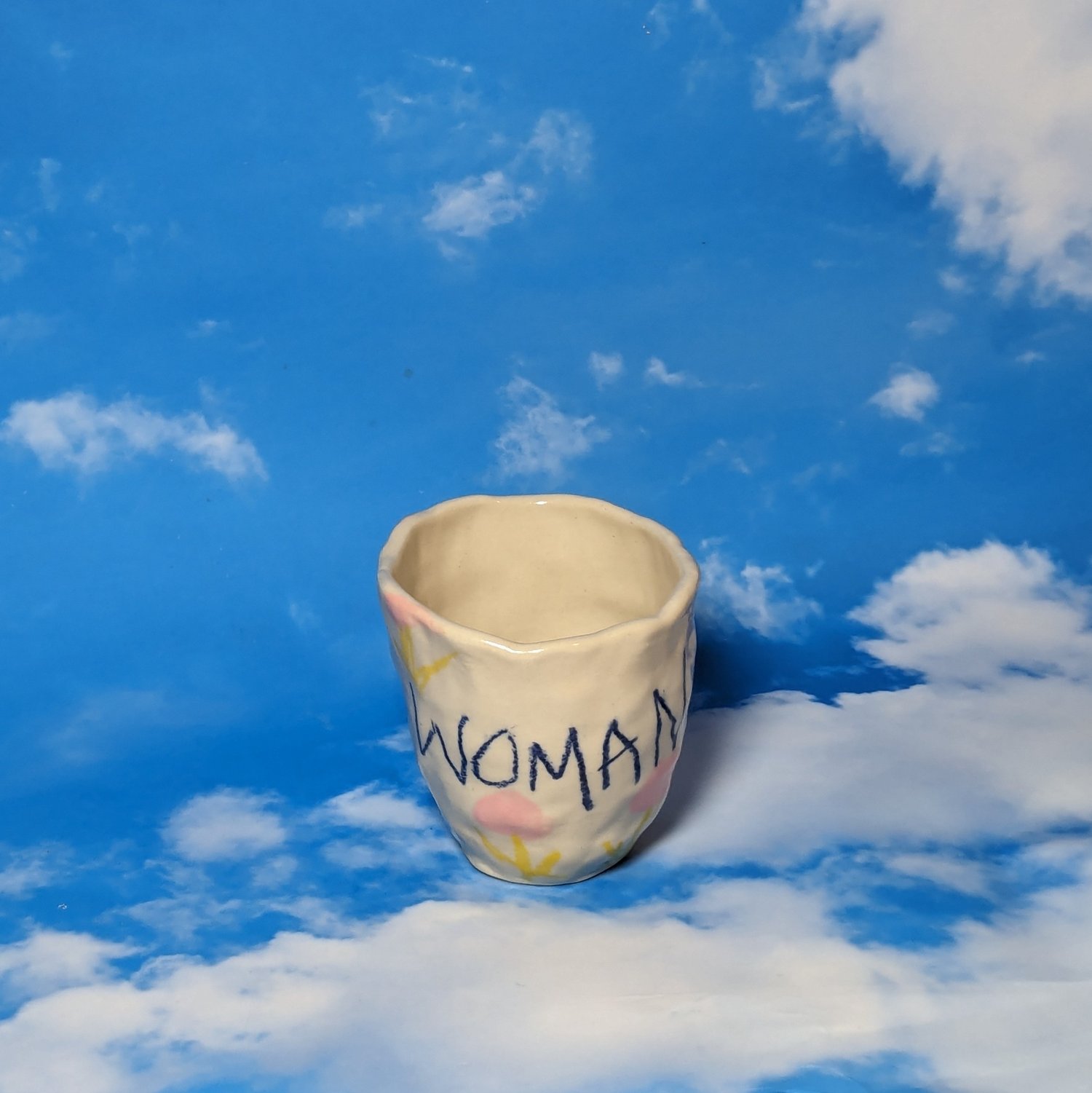 Image of woman latte cup
