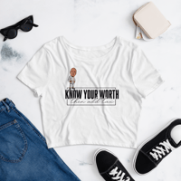 Image 1 of Know Your Worth Women’s Crop Tee