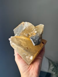 Image 3 of XL SELF STANDING DOUBLE CALCITE POINT -MOROCCO- D