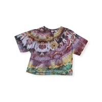 Image 1 of XS Crop Cotton Tee in Autumn Agate Ice Dye