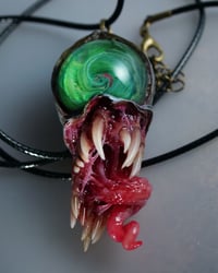 Image 13 of Monstrous Twisted Tongue Pendant, ooak