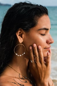 Image 1 of Keshi pearl hoops