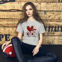 Image 4 of Valentine's Day Plaid Heart t-shirt