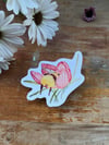 Watercolor Bee Sticker (waterproof)