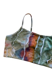 Image 5 of XL/XXL (42) Cotton-Blend Strappy Bralette in Earthy Geode Ice Dye