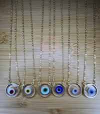 Image 2 of Dainty Glass Evil Eye necklace✨