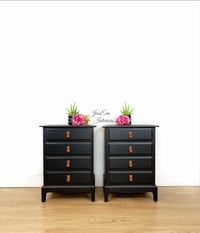 Image 1 of Industrial Farmhouse 4 drawers Stag Bedside Cabinets Tables Chest of Drawers
