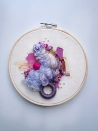Image 4 of Pink & Purple Fiber Art Pack | Weaving, Earrings & Embroidery Set
