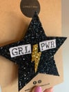 GRL PWR Glitter Badge