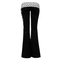 Image 2 of black starkissed foldover leggings *white*