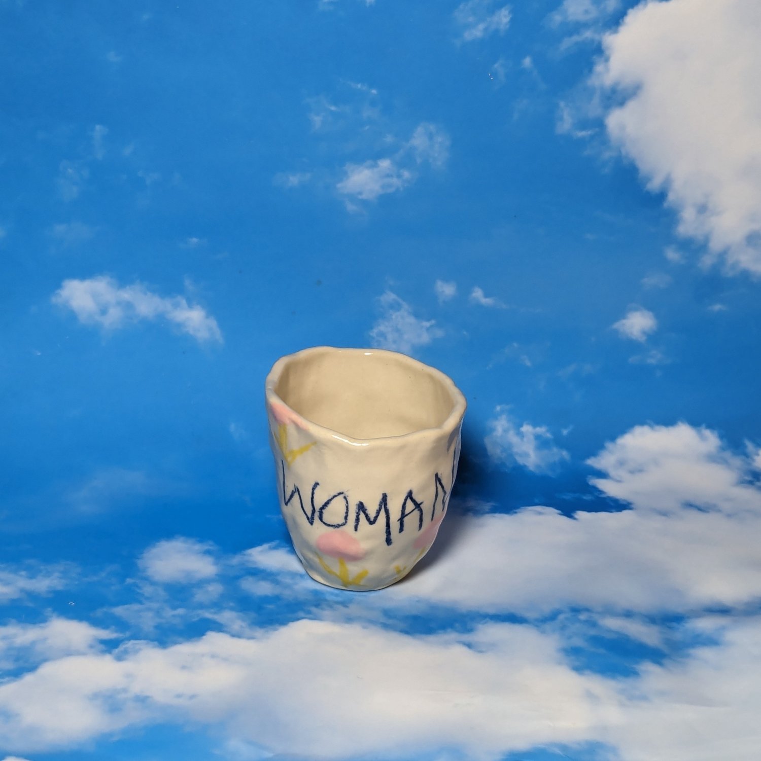 Image of woman latte cup