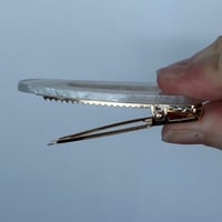 Image 3 of White Pearl Hair Slides Set