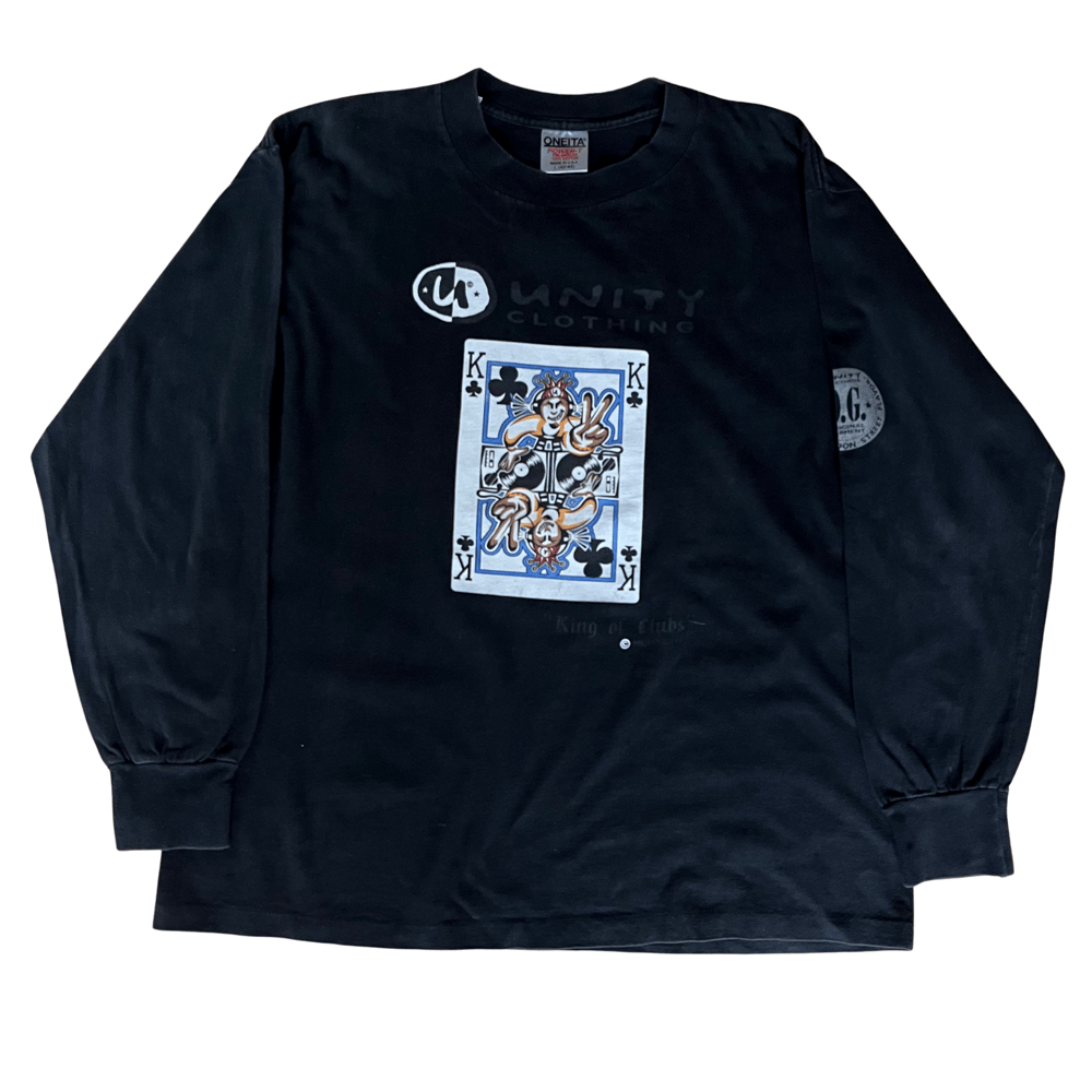 Image of Unity Records original 90s rave longsleeve T Shirt: Large