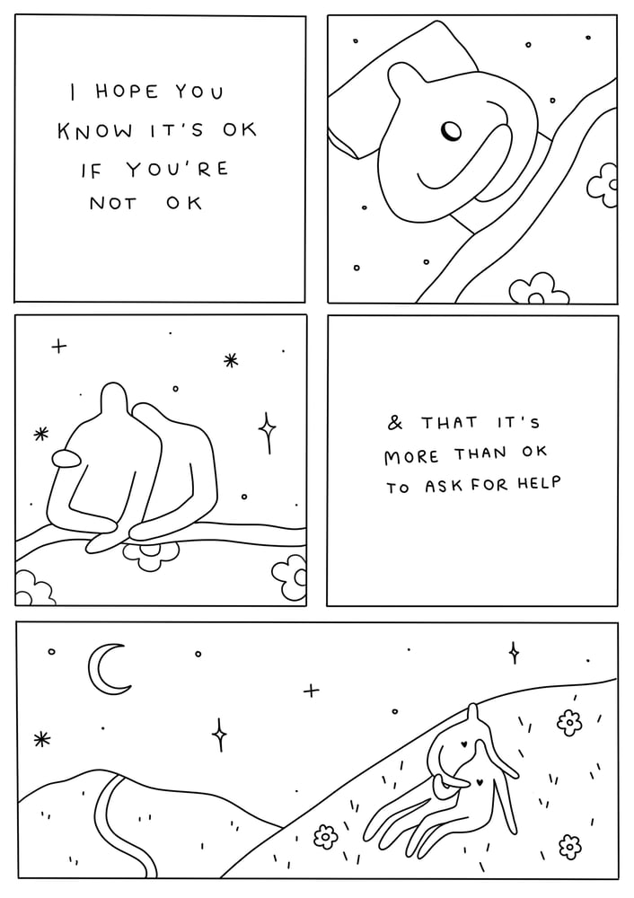 Image of I hope you know it’s ok if you’re not ok - A4 print