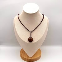 Image 2 of Garnet Mood Bee Necklace