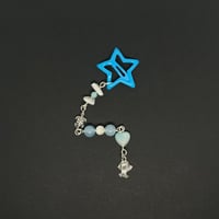 Image 2 of Blue Moonstone/Caribbean Calcite Fish Hair Clip
