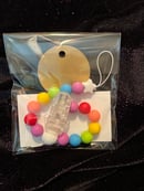 Image 2 of 12" Rainbow Silicone Bead Pacifier Clip