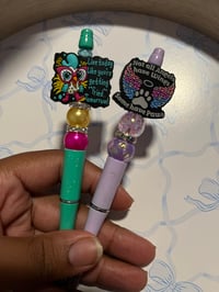 Image 1 of Focal Beaded Plastic Pen