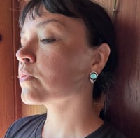 Image 3 of Turquoise post earrings 