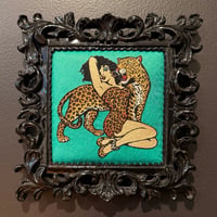 Image 2 of Leopard lady embroidery