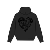 Image 1 of DALLAS STAR HEART HOODIE (BLACKOUT)