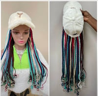 Rainbow color wig hat fully handmade 