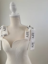 Image 3 of Aje Amber Knit Kidi Dress White AU 14 