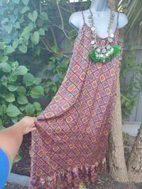 Image 5 of Pefkos maxi dress - Red green checks  Size 10-18 uk