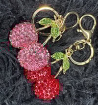 Bedazzled cherry key chains