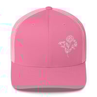 Image 5 of Classic Retro 6606 Embroidered Flower Trucker Cap