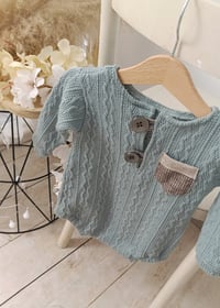 Image 3 of Photoshooting boys bodysuit |  Ari | sage | 12-15 months | 18-24 months