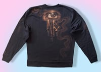 Image 2 of “BEETLE” BLEACH PAINTED SWEATSHIRT LARGE