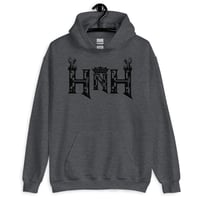 Image 3 of HNH Crown & Flame Hoodie (Black Print)