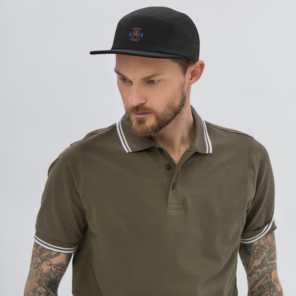 Embroidered Five Panel Cap