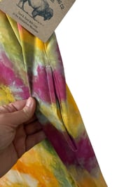 Image 4 of L Woven Wide-Leg Jumpsuit with Pockets in Warm Watercolor Ice Dye
